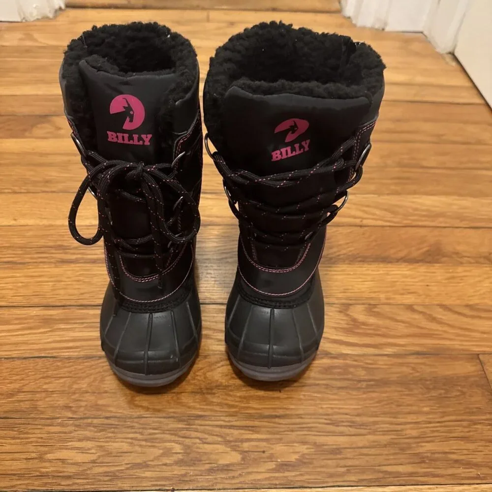 Billy Ice II Snow Boots Youth Girls Black/Pink Size 11